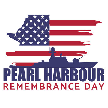 National pearl harbor remembrance day design, perfect for office, banner, company, landing page, background, social media, wallpaper and more