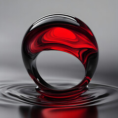 sphere on red