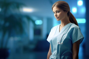 Fototapeta premium Young beautiful Registered Nurse, future doctor