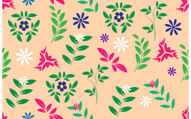 Fototapeta na wymiar seamless pattern ornamental decorative floral vector pattern design