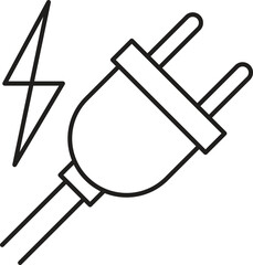 Electric plug icon. Energy consumption icon