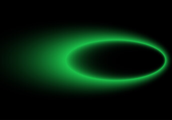 Fondo con elipse en degradado verde sobre fondo negro