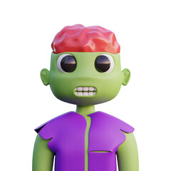 Zombie of Halloween 3D Illustration