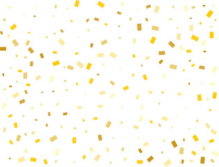 Raining Golden Rectangular Confetti