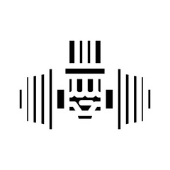 brake testing aircraft glyph icon vector. brake testing aircraft sign. isolated symbol illustration