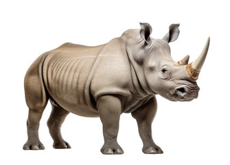 Fototapeta premium Rhino isolated on transparent white background