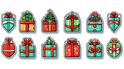 Cadeaux de Noël design simple et coloré
