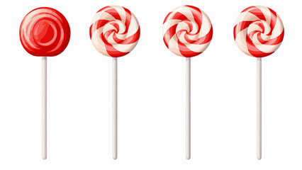 Sucre d'orge rouge et blanc de Noël