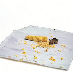 Vole mouse with corn-Vole mouse with corn-