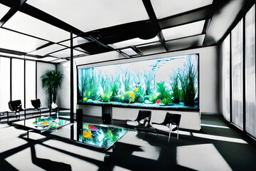 Fototapeta premium Modern loft interior design