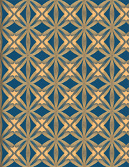 Jewish seamless pattern, mosaic jewish ornament shades of blue wall decor