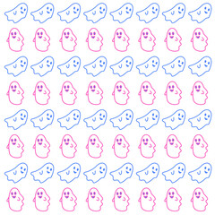 Obraz premium Cute Halloween Retro Pattern Texture Background