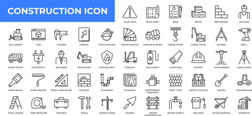 Set of Construction Icons - obrazy, fototapety, plakaty
