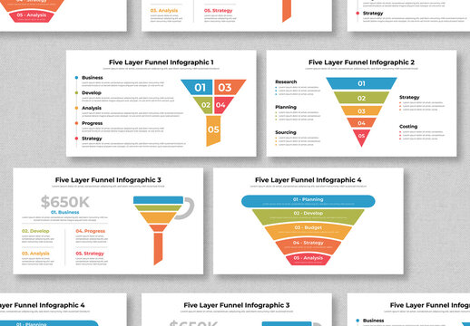 5 Layer Funnel Infographic Templates