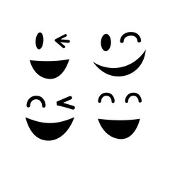 set of faces