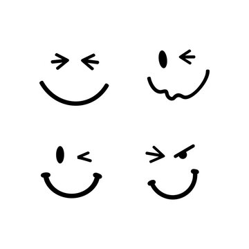 set of smileys