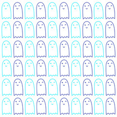 CUTE SIMPLE HALLOWEEN GHOSTS PATTERN TEXTURE BACKGROUND