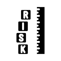 analysis risk glyph icon vector. analysis risk sign. isolated symbol illustration
