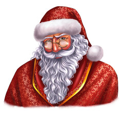 Santa Claus in glasses illustration