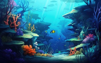 Obraz na płótnie Canvas Under the sea background