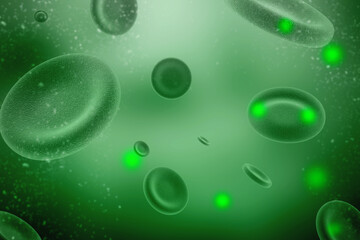 3d rendering red streaming blood cells background
