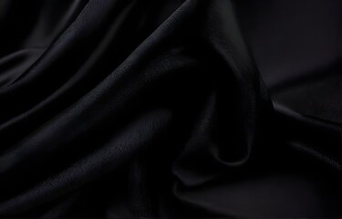 Black luxury fabric background. Ai