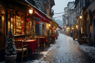 Obraz premium christmas street