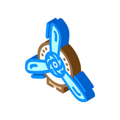 propeller maintenance aircraft isometric icon vector. propeller maintenance aircraft sign. isolated symbol illustration