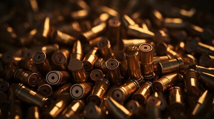 AI generated illustration of a large collection of bullet casings