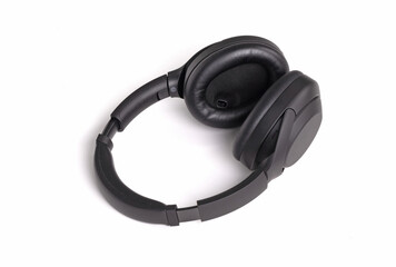 Wireless headphone on white background