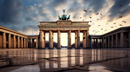 A beautiful picture of the Brandenburg Gate in Berlin.