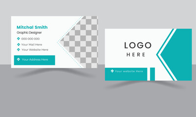 Modern, creative, simple and clean business card design.Double-sided business card design template.Horizontal and vertical layout. Vector illustration. Luxury and elegant business card design template