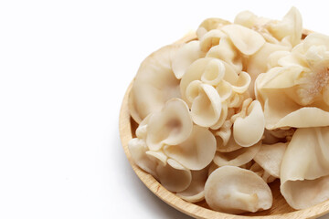 White jelly mushroom or white ear mushroom