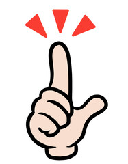 指さし　アイコン　記号　サイン タッチ　ワンポイント