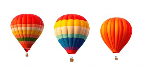 Fototapeta na wymiar rainbow colored hot air balloons