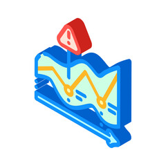 trends risk isometric icon vector. trends risk sign. isolated symbol illustration