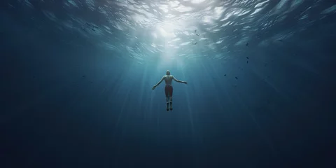 Foto op Plexiglas a man is diving © candra