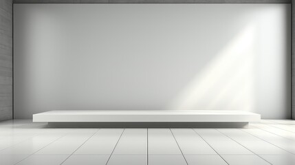 Obraz premium Abstract white studio background for product presentation.