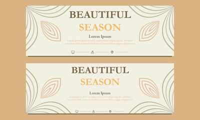 abstract floral soft color horizontal banner template. Suitable for web banner, banner and internet ads