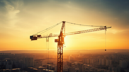 Sunset Silhouettes: Urban Density and Construction Progress