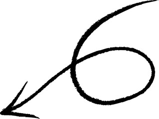 Thin Line Doodle Arrow Left Symbol