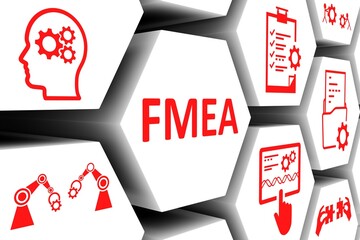 FMEA concept cell background 3d illustration