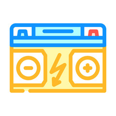 car battery mechanic color icon vector. car battery mechanic sign. isolated symbol illustration