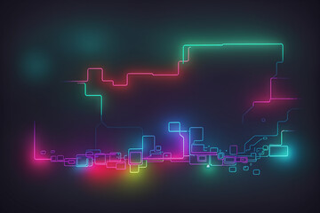 Abstract neon lights background design