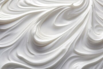Close up of creamy Greek yogurt and sour cream with a white texture background