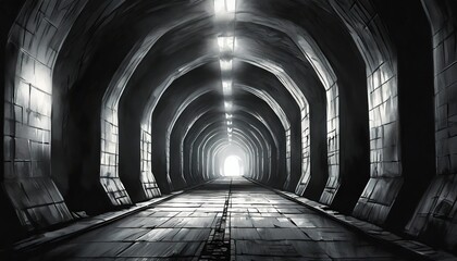dark scary tunnel