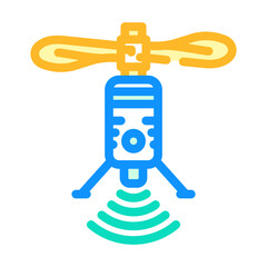 telecommunication drone color icon vector. telecommunication drone sign. isolated symbol illustration