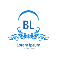 bl letter logo design vector