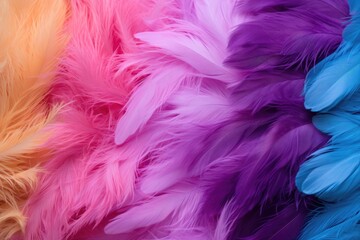 Obraz premium Feathered backdrop in vibrant hues