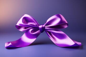 A purple ribbon symbolizing epilepsy awareness isolated on a gradient background 